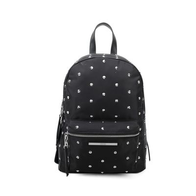 Mochila Nylon Tachas Preto e Dourado