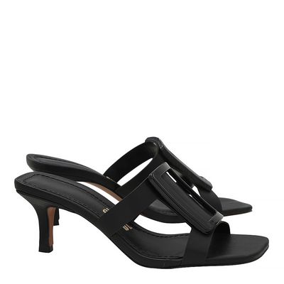 Mule Santorine Fivela Preta