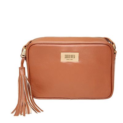 Bolsa Couro Floater Pequena Marrom