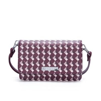 Bolsa Pequena Risco Cubos Vinho