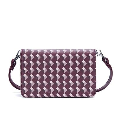 Bolsa Pequena Risco Cubos Vinho