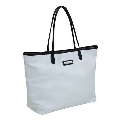 Bolsa Shopper Nylon Preto e Branco