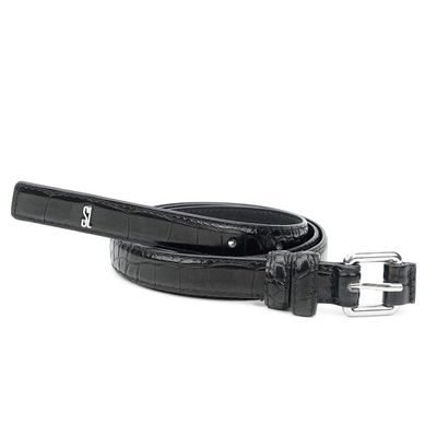 Cinto Croco Alto Brilho Preto