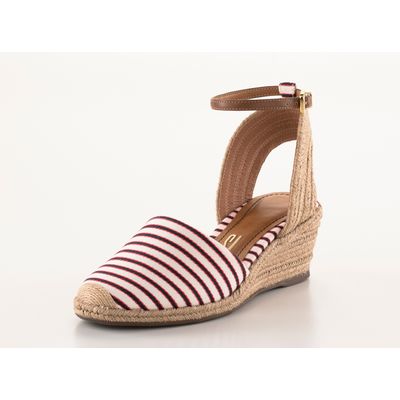 espadrille Listrada Azul e Vermelho