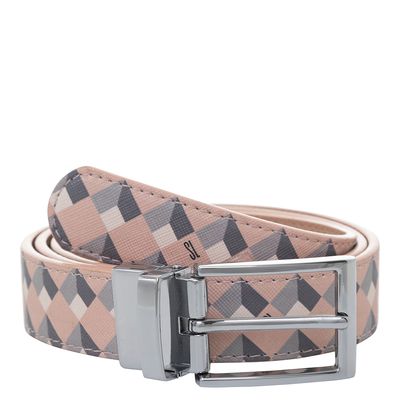 Cinto Sl Dupla Face Preto Branco e Nude