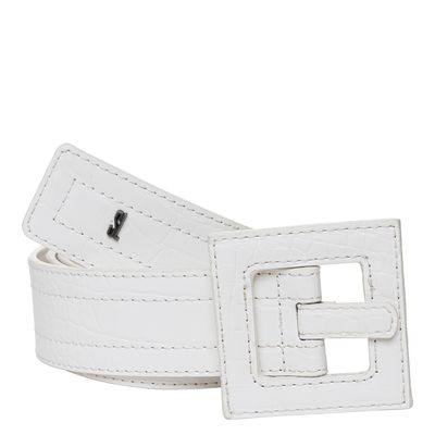 Cinto Croco Envernizado Sl Branco
