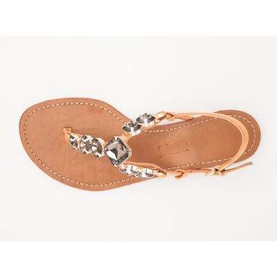 Rasteira Pedras Diamond Cinza