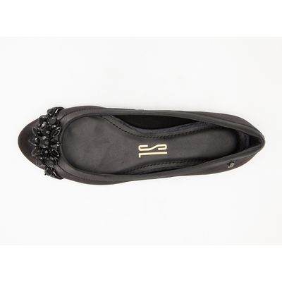 Sapatilha tecido shine preto