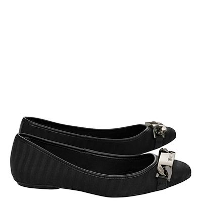 Sapatilha Sl Tecido Fivela Preto