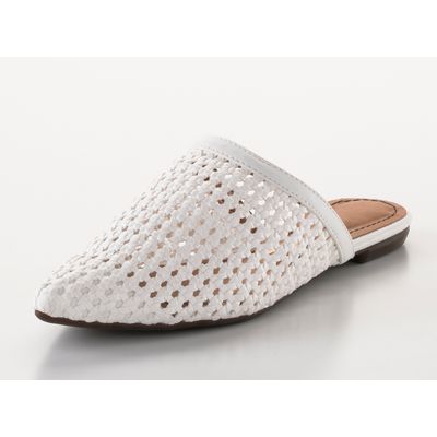Mule Tresse Bico Fino Branco
