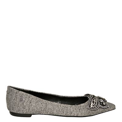 Sapatilha tricot prata/preto