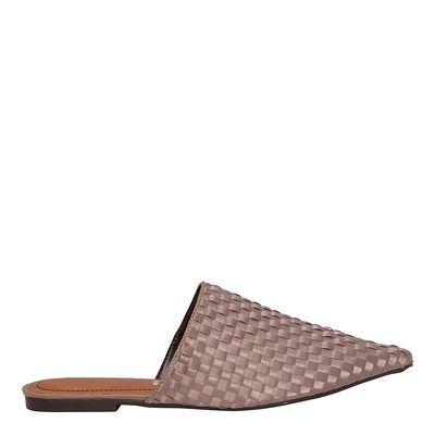 Mule Tressê Bico Fino Nude