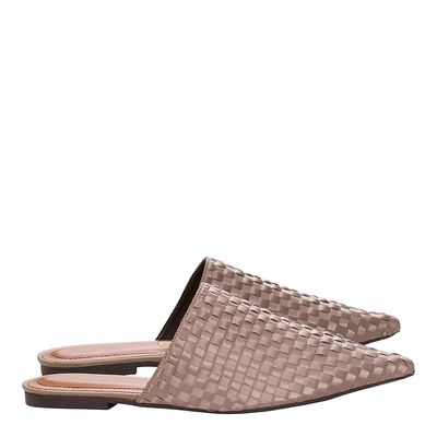 Mule Tressê Bico Fino Nude