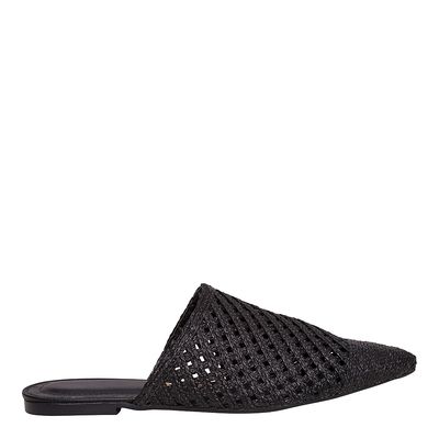 Mule Tressê Brilho Vazado Preto