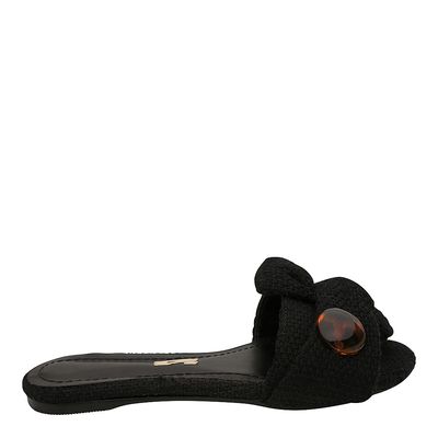 Rasteira Infantil Preto Tramado