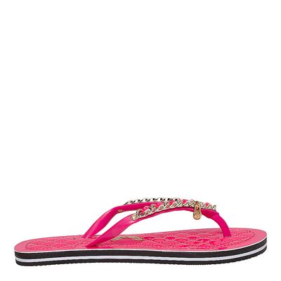 Flip Flop Corrente Dourada Pink