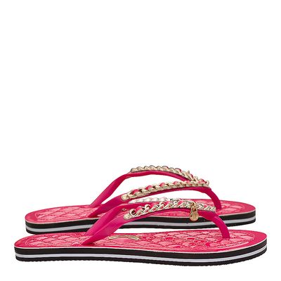 Flip Flop Corrente Dourada Pink