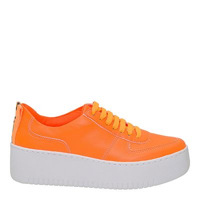 Tênis Plataforma Laranja Neon