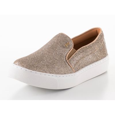 Tênis Slip On Lumicolor Dourado