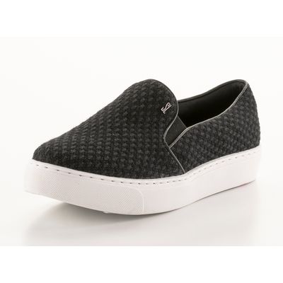 Tênis Slip On Trama Preto