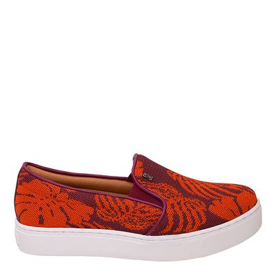 Tênis Slip On Laranja e Vinho