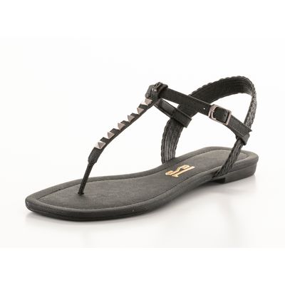 Rasteira Spikes Trança Preto