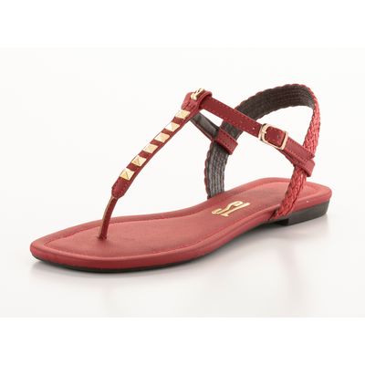 Rasteira Spike Trança Vermelho
