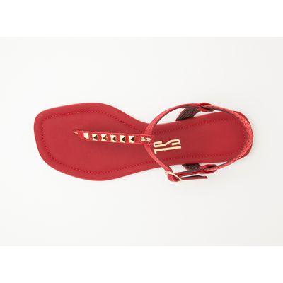 Rasteira Spike Trança Vermelho