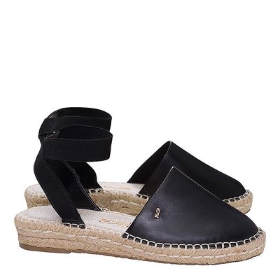 Espadrille Corda Elástico Preta