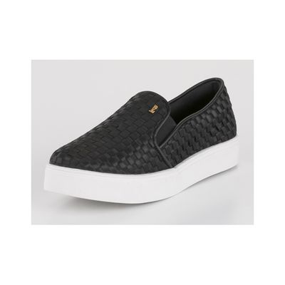 Tênis Slip On Trama Preto Infantil