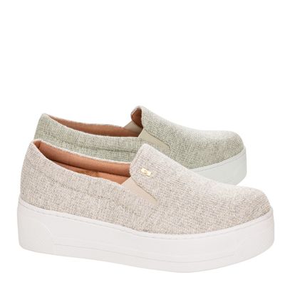 Tênis Slip On Moletom Cinza
