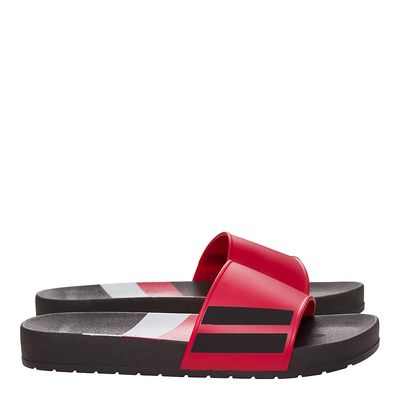 Slide borracha sport preto e vinho