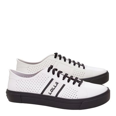 Tênis Lolla Vazado Preto e Branco