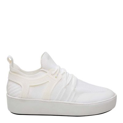 Tênis Knit Sola Alta Branco