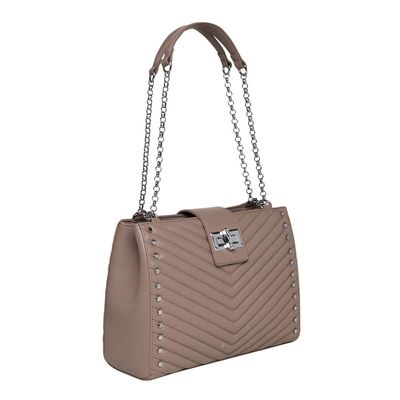 Bolsa Corrente Tachas Marrom
