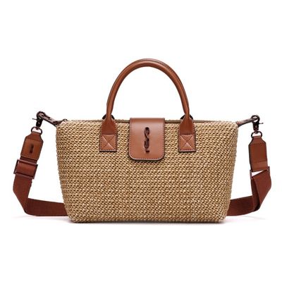 Bolsa Tramado Bege Alça Transversal