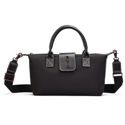 Bolsa Shopper Pequena Nylon Preta Alça Transversal