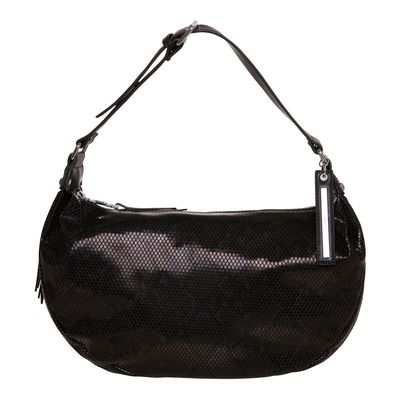 Bolsa Cobra Oval Preta