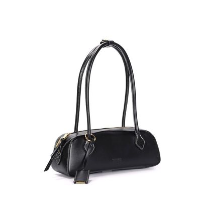 Bolsa Baguete Soft Preta Alça Ombro