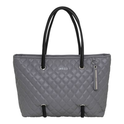 Bolsa Média Matelassê Cinza