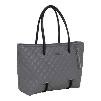 Bolsa Média Matelassê Cinza