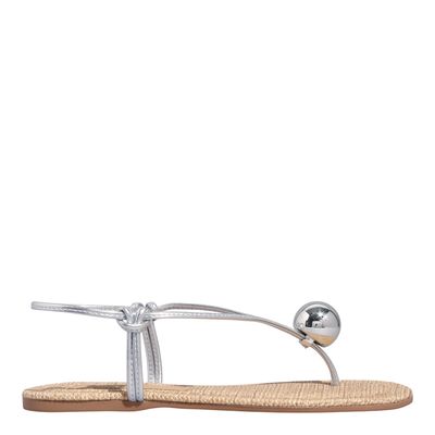 Rasteira Metalizada Prata