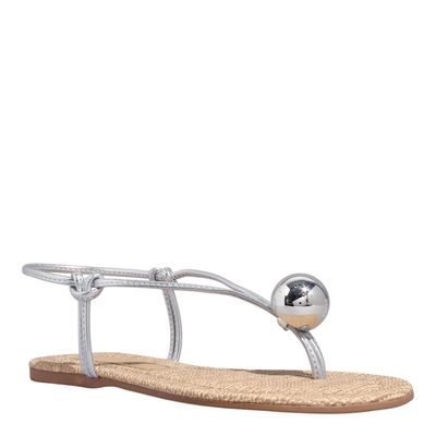 Rasteira Metalizada Prata