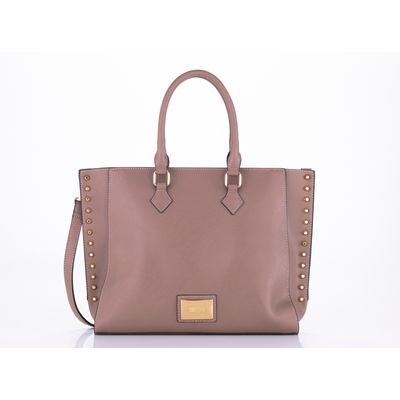 Bolsa Shopper Tachas Bege