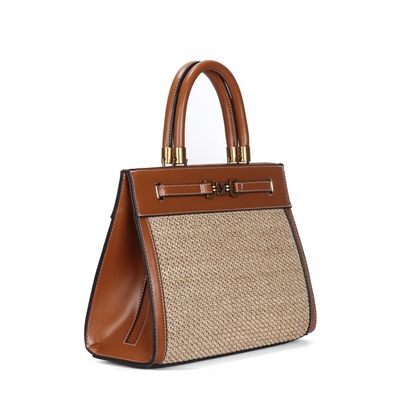 Bolsa Tote Tramado Caramelo Transversal Bridão