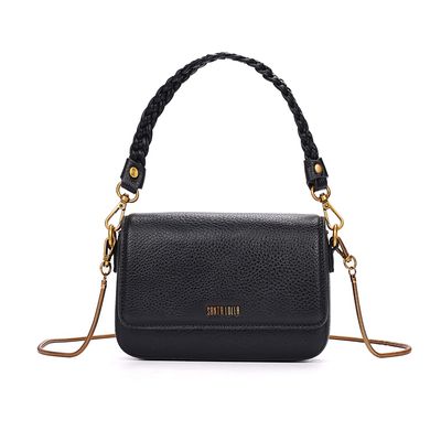 Bolsa Baguete Floater Alça Trança Preta