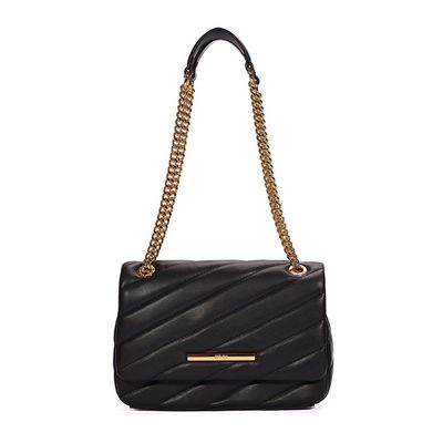 Bolsa Soft Matelassê Alça De Ombro Preta