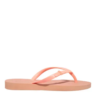 Chinelo Borracha Bico Fino Laranja