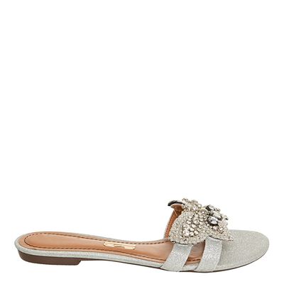 Rasteira Glitter Glamour Prata