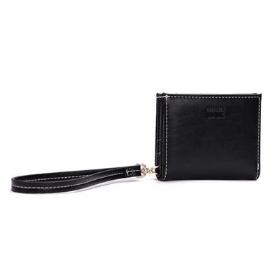 Carteira Rustica Preta Alça De Mão